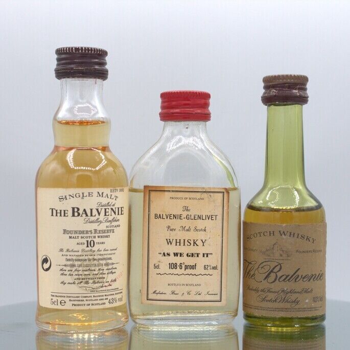 Balvenie miniatures x 3 - inc. 1970's 'as we get it' Balvenie miniatures x 3 - inc. 1970's 'as we get it'