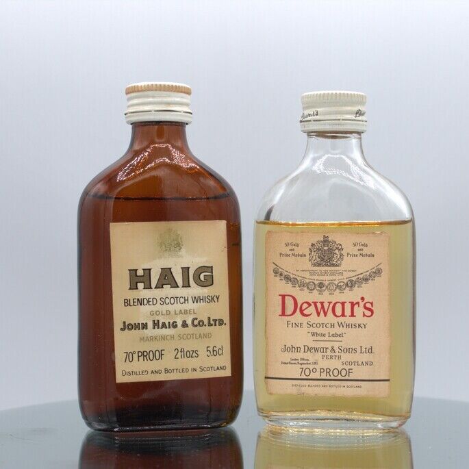 Haig & Dewar's whisky miniatures Haig & Dewar's whisky miniatures