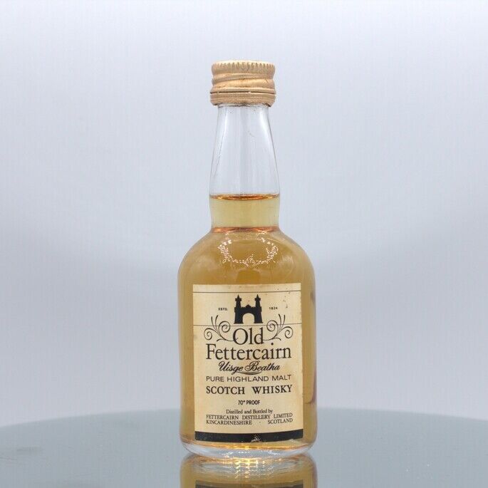 Old Fettercairn 70 proof miniature - 1970's Old Fettercairn 70 proof miniature - 1970's