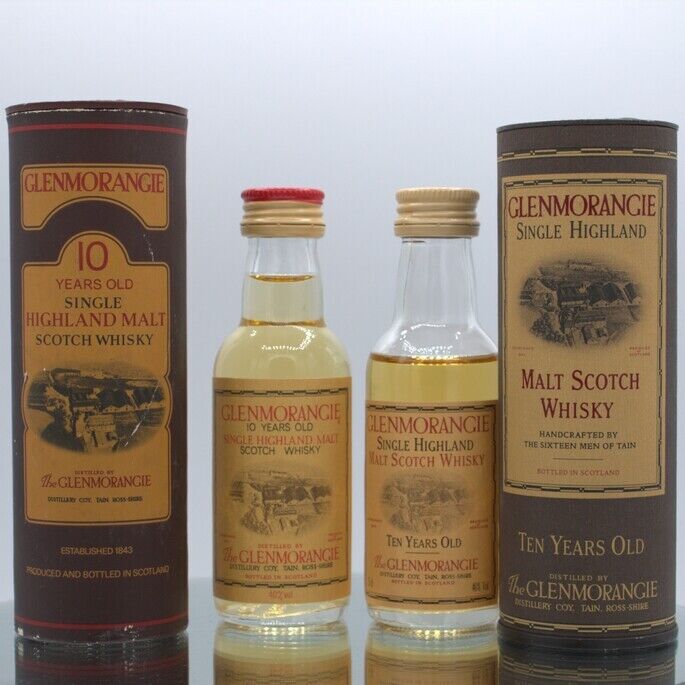 Glenmorangie 10 year old miniatures x 2 Glenmorangie 10 year old miniatures x 2